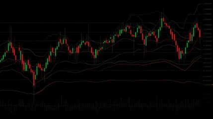 Leinwandbilder - Stock market or forex trading graph and candlestick chart suitable for financial investment concept. Economy trends background for business idea and all art work design