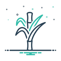 Wall Mural - mix icon for sugar cane