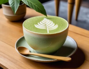 Wall Mural - cup of green tea