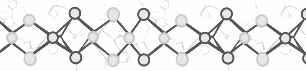 A white background with gray lines White background and dots connected
