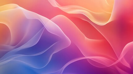 Wall Mural - Vibrant Fluid Forms Abstract Gradient Wallpaper