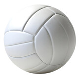 White volleyball ball on transparent background