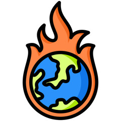 Canvas Print - Global Warming Icon