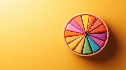 Aufkleber - Vibrant Color Wheel Chart Colorful Segmentation Data Visualization Marketing Concept