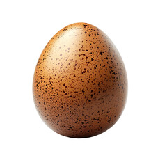 Speckled brown egg isolated Transparent Background.