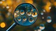 © achmad - Magnifying glass focusing on multiple reflections of bokeh.