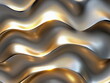 © Araya - Dynamic flowing metallic waves abstract art indoor studio textured surface close-up view contemporary design