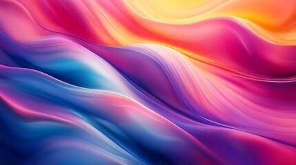 A smooth blend of vibrant swirling colors, soft gradients fading into one another like a dynamic flow of light.