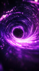 Wall Mural - A glowing purple portal with swirling light trails