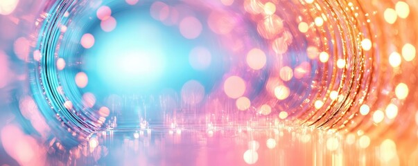 Mystical serene idea. Colorful abstract background with vibrant bokeh lights and smooth gradients.