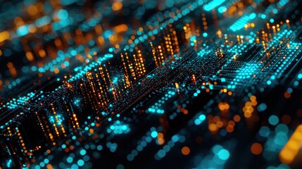 Abstract Digital Circuitry: A Symphony of Data and Light