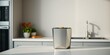 © Vibrant Visions Pixe - Modern geometric kitchen canister filled with cereal on a countertop