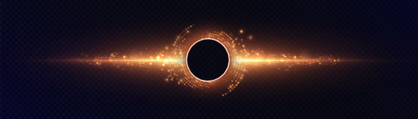 Leinwandbilder - Abstract explosion of bright yellow light with space for text or object in the center, bright light object for illustrations or game interfaces. Vector