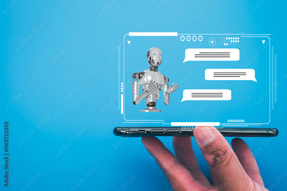 Artificial intelligence,chatbot,AI assistant,ChatGPT,Futuristic ...