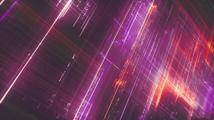 Wall Mural - advanced 3d technology digital neon grid/ animation of an abstract colored technology background wit