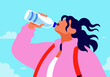 © Westend61 - Thirsty woman drinking water from bottle under sky