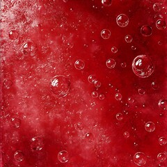 Wall Mural - a red liquid with bubbles