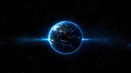 earth's celestial glow: a stunning view of our planet from space
