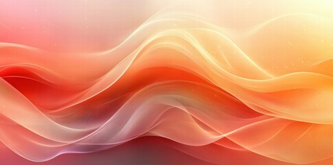 Wall Mural - abstract waves in warm colors create a soothing, fluid design.