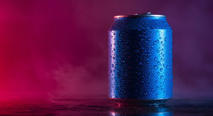 Wall Mural - A professional close-up shot of a soda can