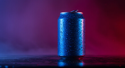 Wall Mural - A professional close-up shot of a soda can