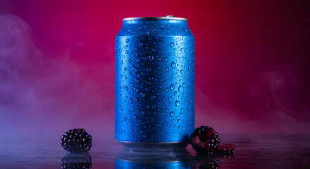 Wall Mural - A professional close-up shot of a soda can