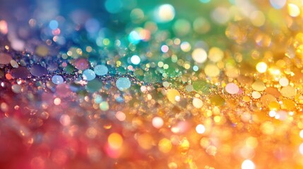 Wall Mural - vibrant abstract background with colorful bokeh and shimmering light spectrum for creative designs a