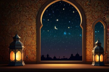 Wall Mural - mosque in the night