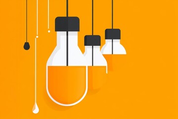 Poster - A clean, flat design of an IV drip bag with simple tubing and a droplet icon