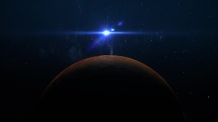 Wall Mural -  Venus and Sun in Deep Space