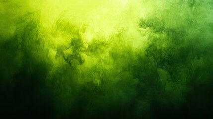 Wall Mural - a swirling green abstract texture resembling fog or smoke.