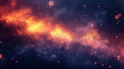 Poster - A vibrant cosmic scene depicting a galaxy with swirling colors and sparkling stars.