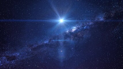 Wall Mural - Milkyway Space Traveling Background Seamless Loop
