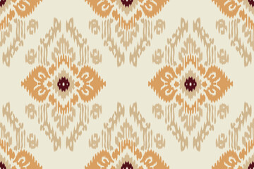 Wall Mural - Seamless ethnic Ikat pattern in tribal, folk embroidery, and Mexican style Aztec geometry for Graphic Arts, Carpet Design, Wallpaper, Wrapping, and Clothing.