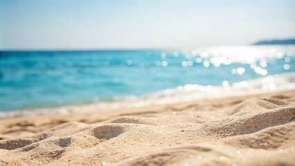 Wall Mural - Beach Summer Defocused Background With Glittering Of Sunlights