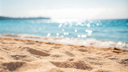 Wall Mural - Beach Summer Defocused Background With Glittering Of Sunlights