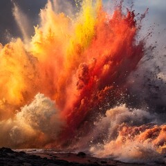 Wall Mural - fire in the sky
