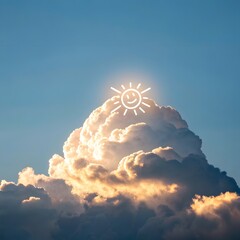 Wall Mural - cloud and sun