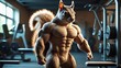 © Purnama Alam - Muscular Squirrel Gym Portrait: A Dramatic Fitness Image