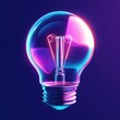 © DoDO's - Lightbulb icon representing innovation, glowing filament, 3D depth