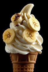 Wall Mural - Banana Pecan Ice Cream Cone