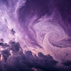 Wall Mural - night sky and clouds