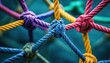 © Andrii - Central Networking: A Representation Of Connectivity And Support Through Diverse Circles And Ropes In A Networked Loop Structure.
