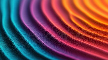 Canvas Print - Colorful Wave Patterns with Smooth Textures in Gradient Shades