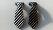© Sehraye - Men neckties, neck ties for office suit, formal shirt, business professional style. Vector realistic set of 3d male clothes accessory, satin cravats with stripes and dots pattern
