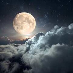 Wall Mural - moon and clouds
