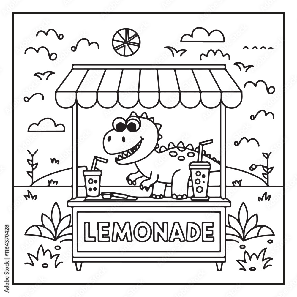 Cute Dinosaur Coloring Pages for Kids. Dinosaur designs For Kids ...