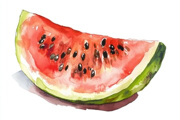 Canvas Print - Fresh watermelon slice illustration