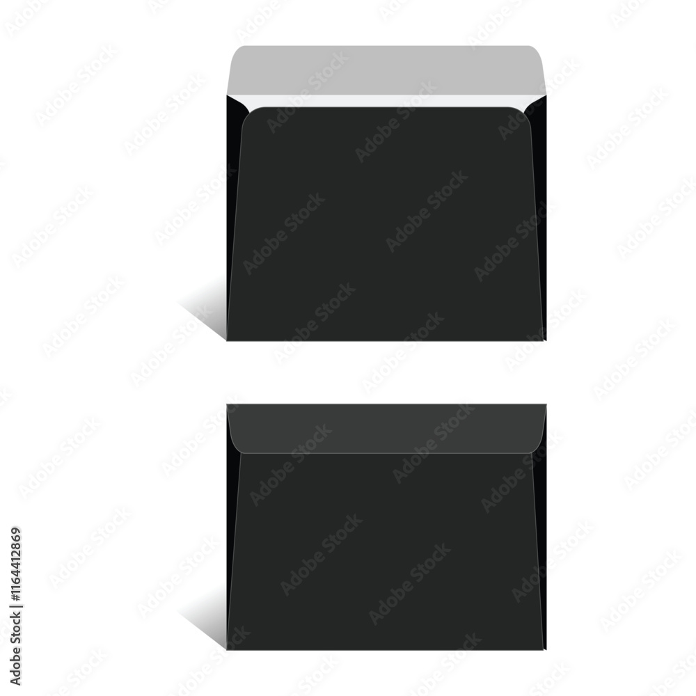 Envelope Template Design, 3D Box, Vector File Stock Vector | Adobe Stock