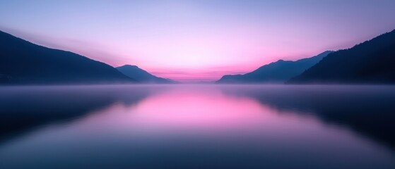 Wall Mural - a beautiful lake with mountains in the background